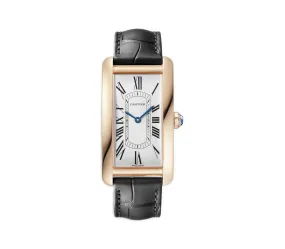 24mm Tank Americaine 18k Rose Gold Silver Dial