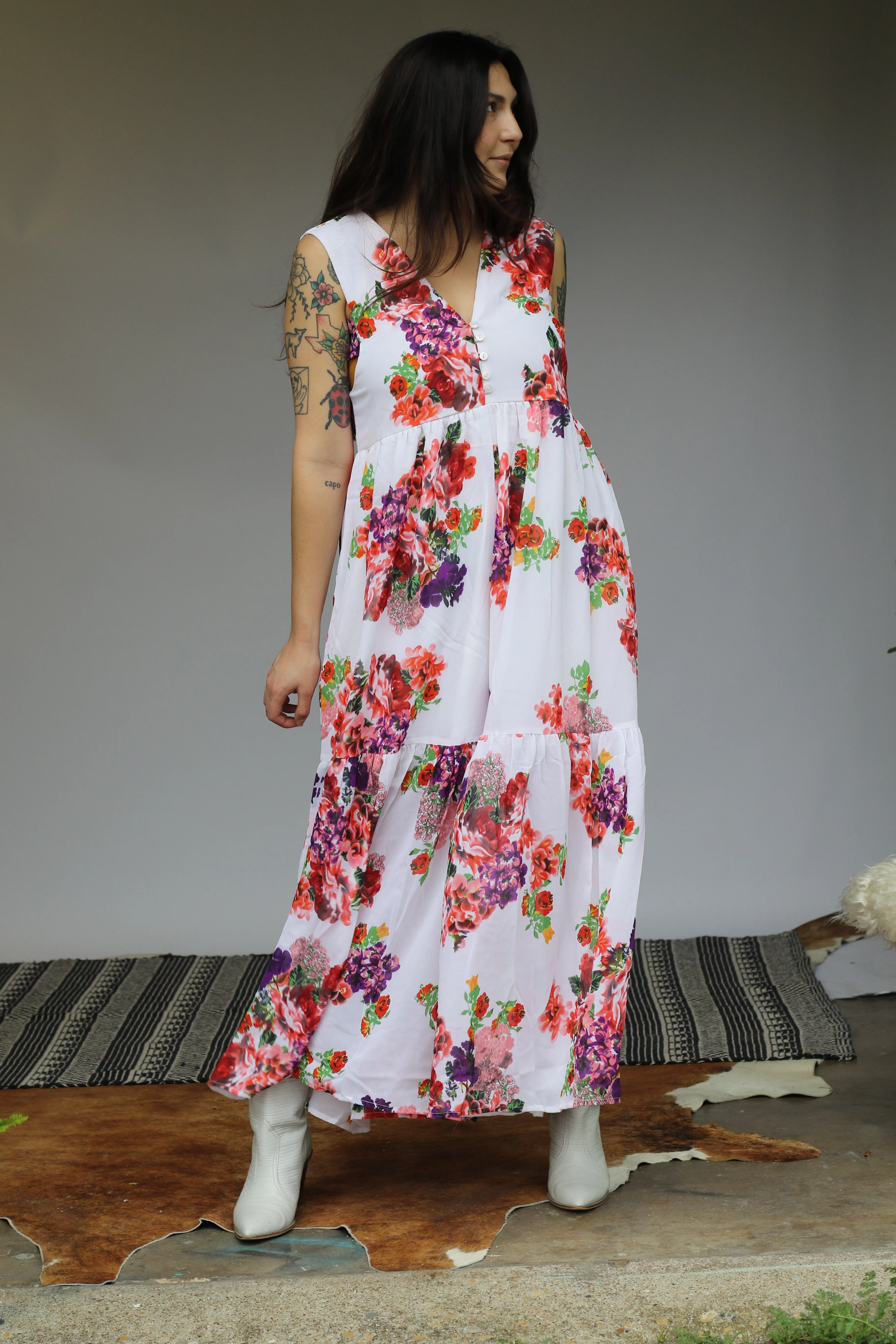 6157 White Floral Cutout Jumper (SINGLE)