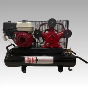 6.5 HP 8 Gallons Twin Single Stage Gas Portable Industrial Air Compressor