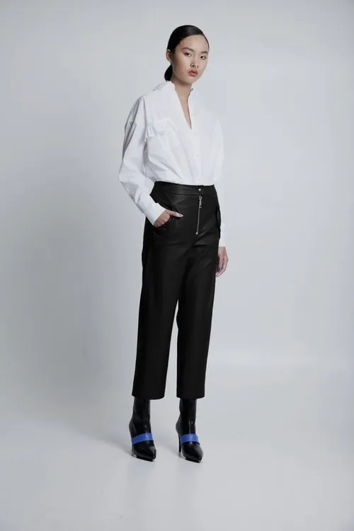 70% OFF Vegan leather pants black