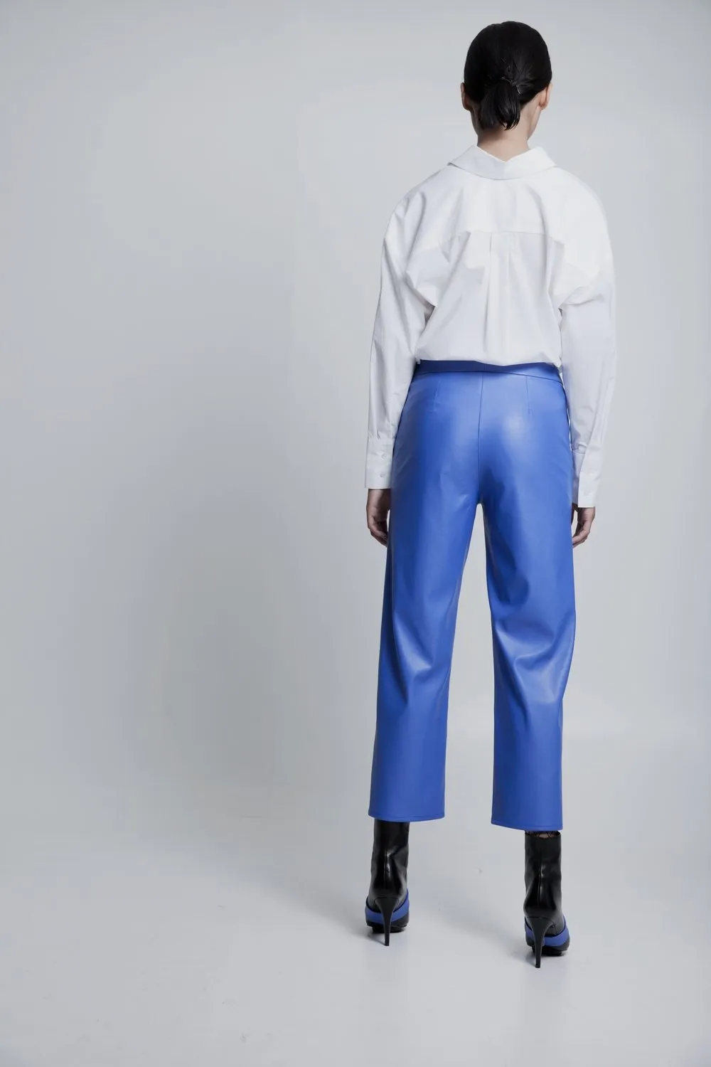 70% OFF Vegan leather pants blue