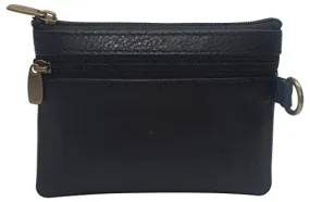 8100 CF Genuine Leather Womens Purses Coin Purse Cash Change Wallet Key Holder Money Pouch