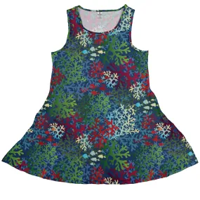 A Christmas Coral Pattern Dress