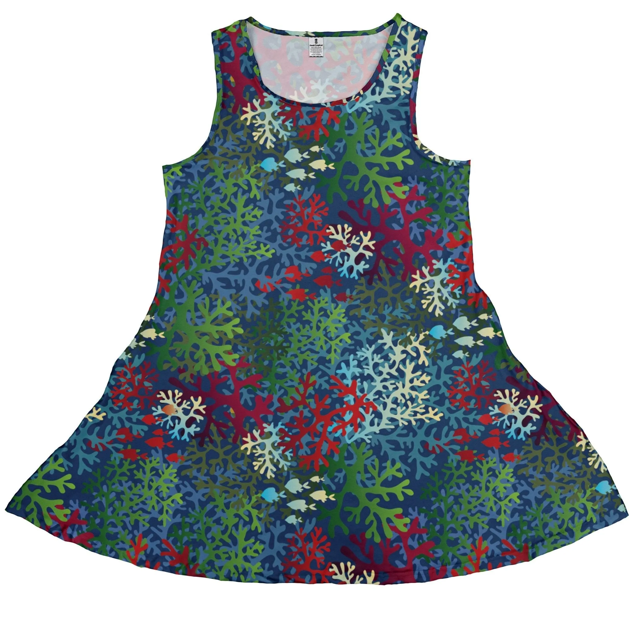 A Christmas Coral Pattern Dress
