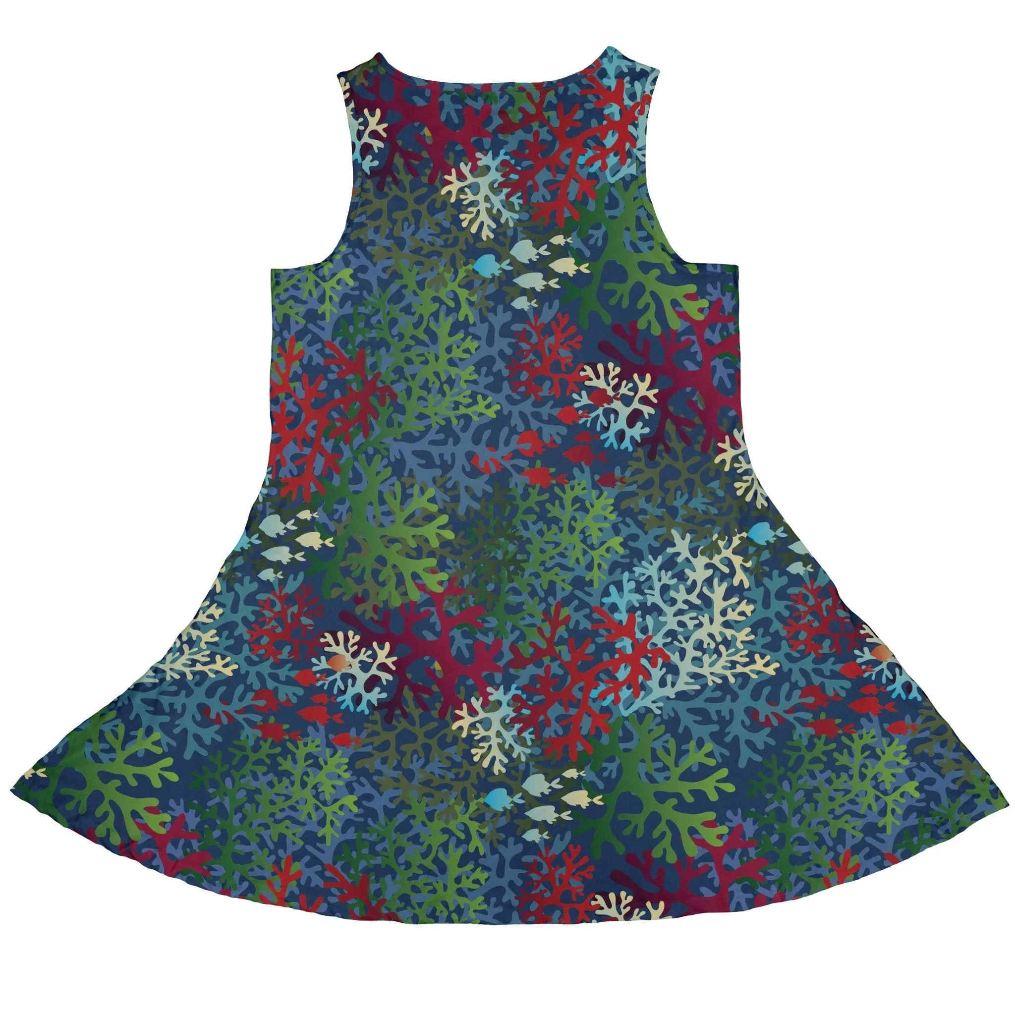 A Christmas Coral Pattern Dress