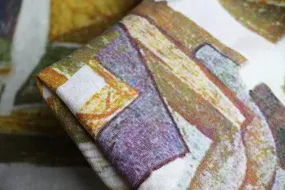 A Cubist Dream Washed Printed Linen