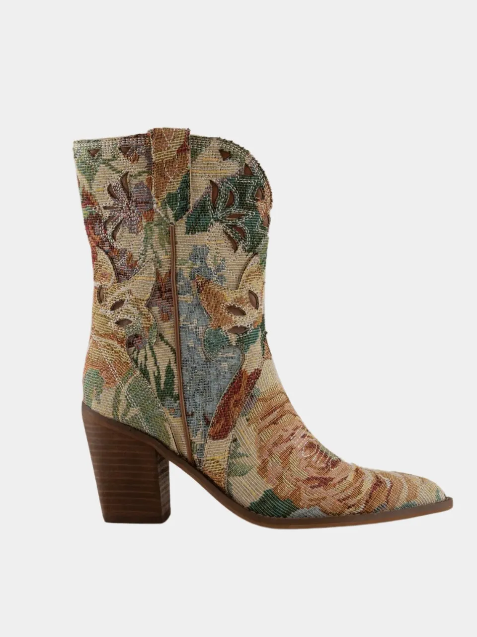 A Moment For Floral Western Booties