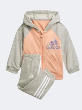 Adidas Badge Of Sport Logo Infant Unisex Training Suit Ambient Blush/Grey