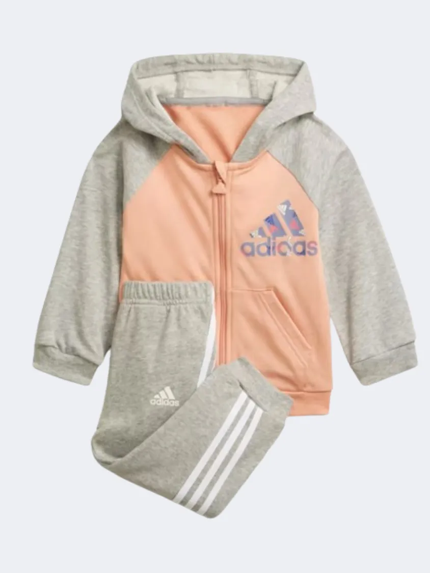 Adidas Badge Of Sport Logo Infant Unisex Training Suit Ambient Blush/Grey