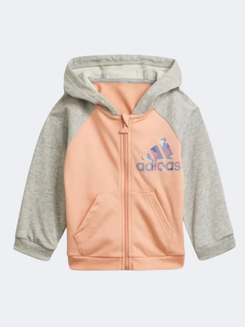 Adidas Badge Of Sport Logo Infant Unisex Training Suit Ambient Blush/Grey