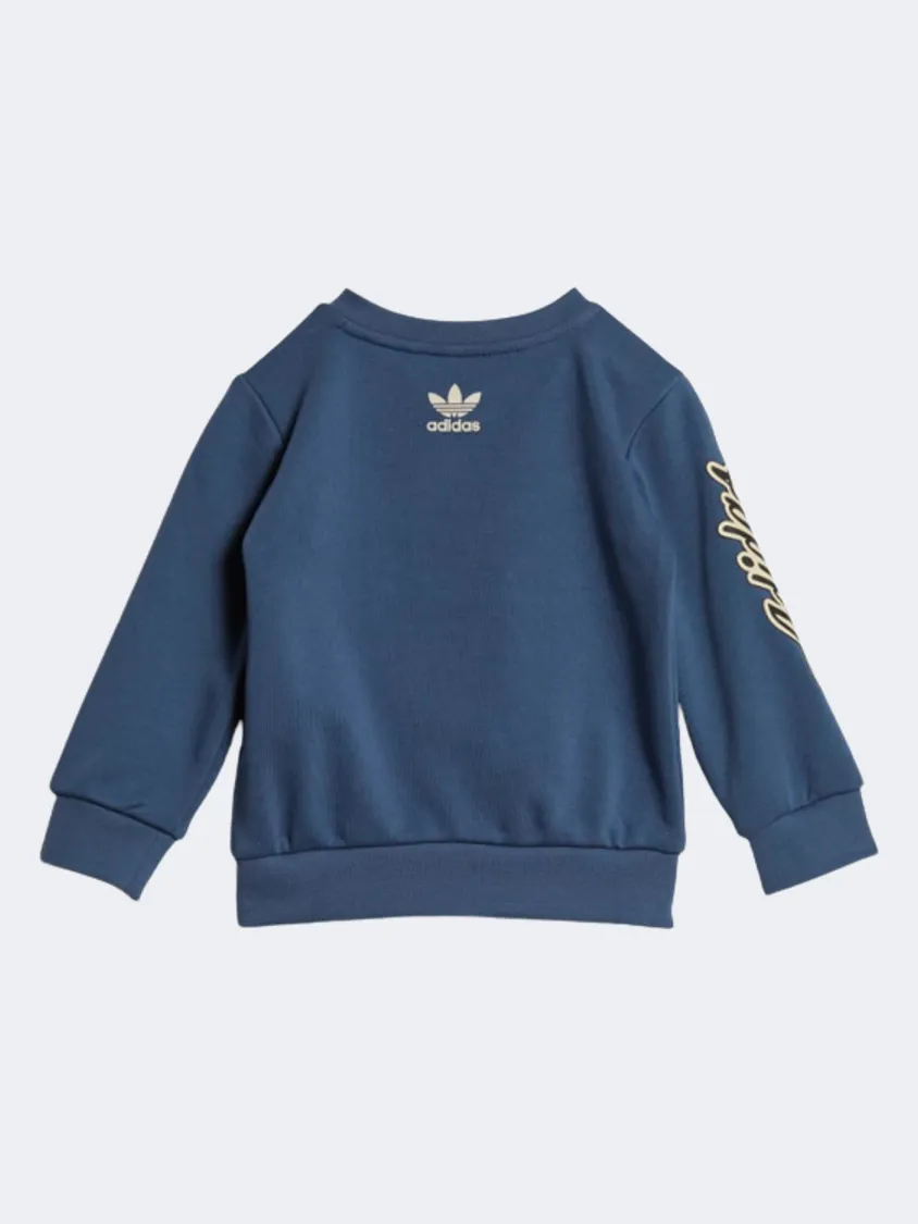 Adidas Graphic Crew Infant-Boys Originals Suit Navy