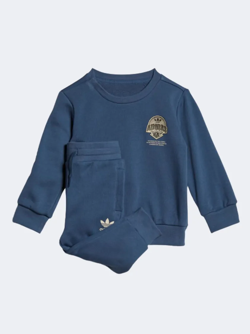Adidas Graphic Crew Infant-Boys Originals Suit Navy