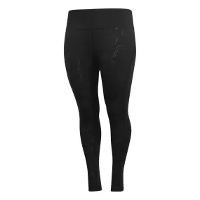 adidas Women's Believe This Glam On Long Tights (Plus Size) Black