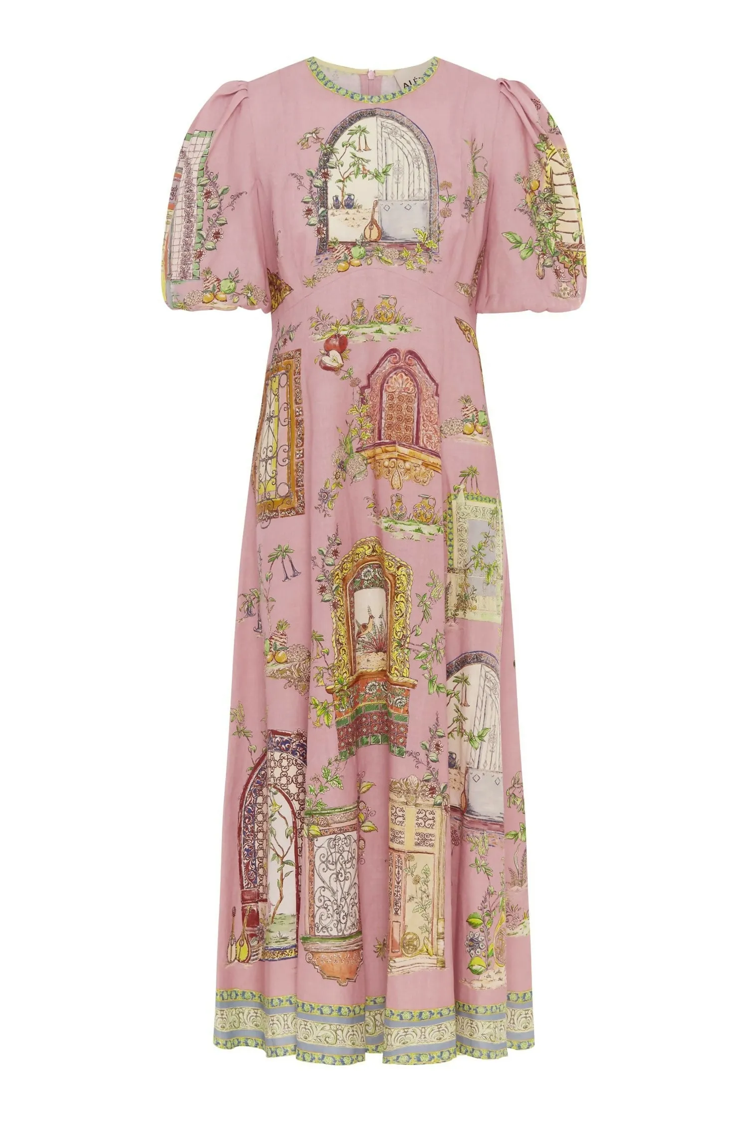Alemais Monte Midi Dress Pink Size 10 & 12