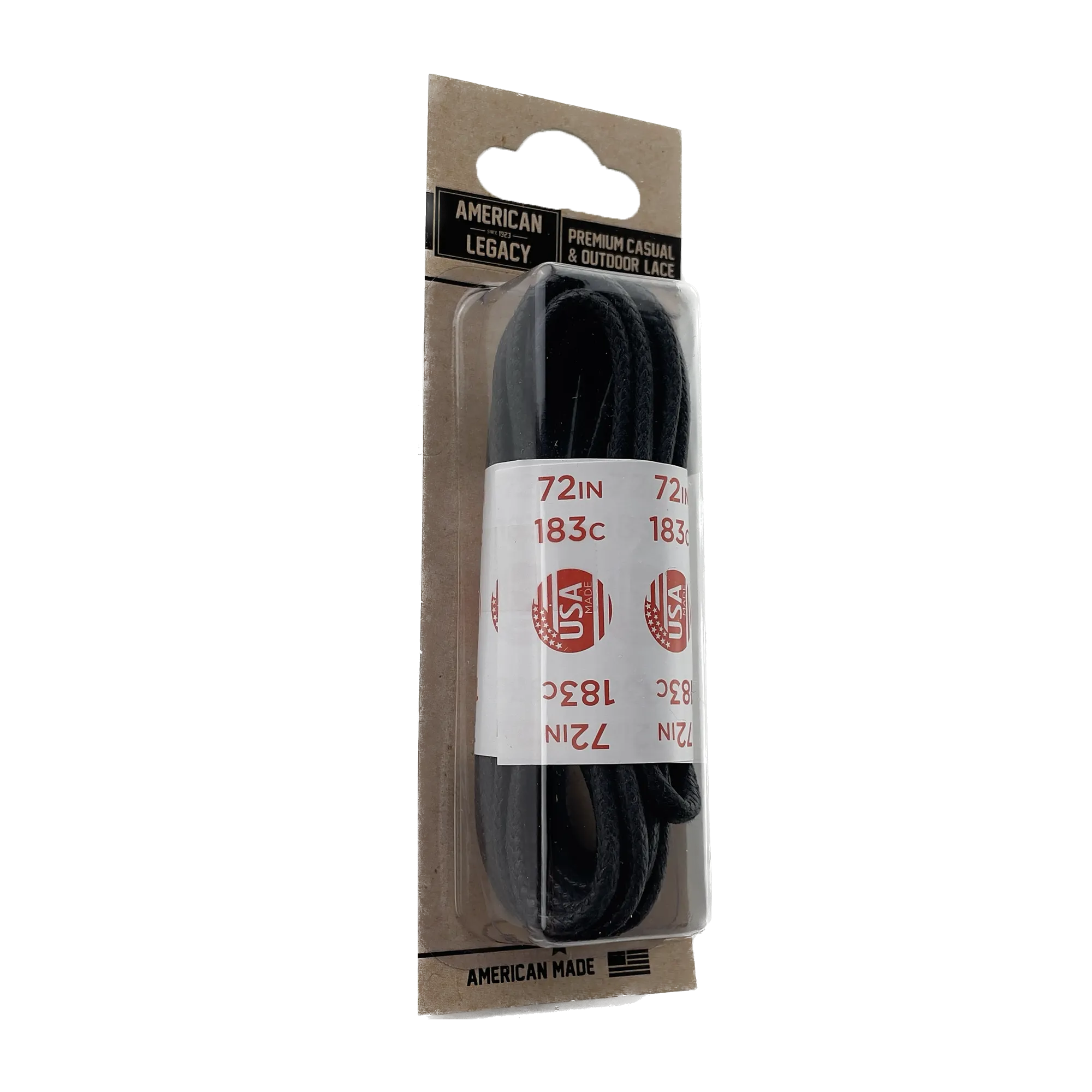 American Legacy ® Premium Glazed Large Round Laces | Black