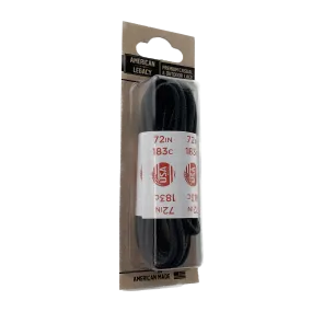 American Legacy ® Premium Glazed Large Round Laces | Black