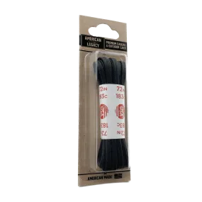 American Legacy ® Premium Glazed Medium Flat Laces | Black