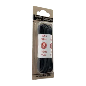 American Legacy ® Premium Glazed Medium Round Laces | Black