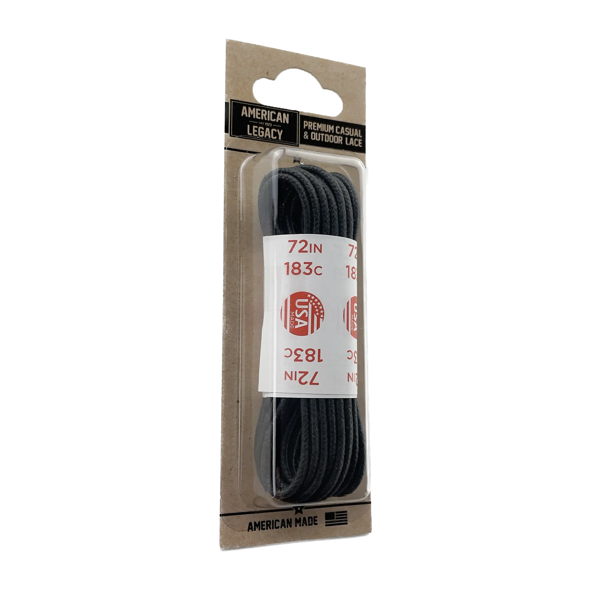 American Legacy ® Premium Glazed Medium Round Laces | Black