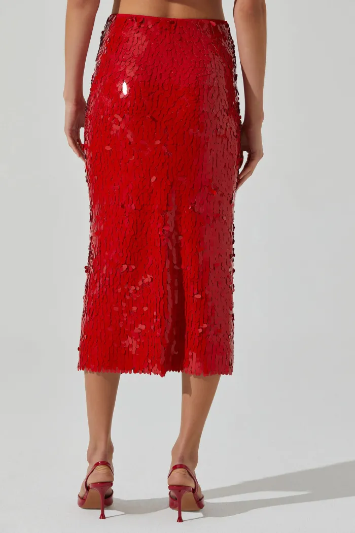 Amos Sequin Midi Skirt