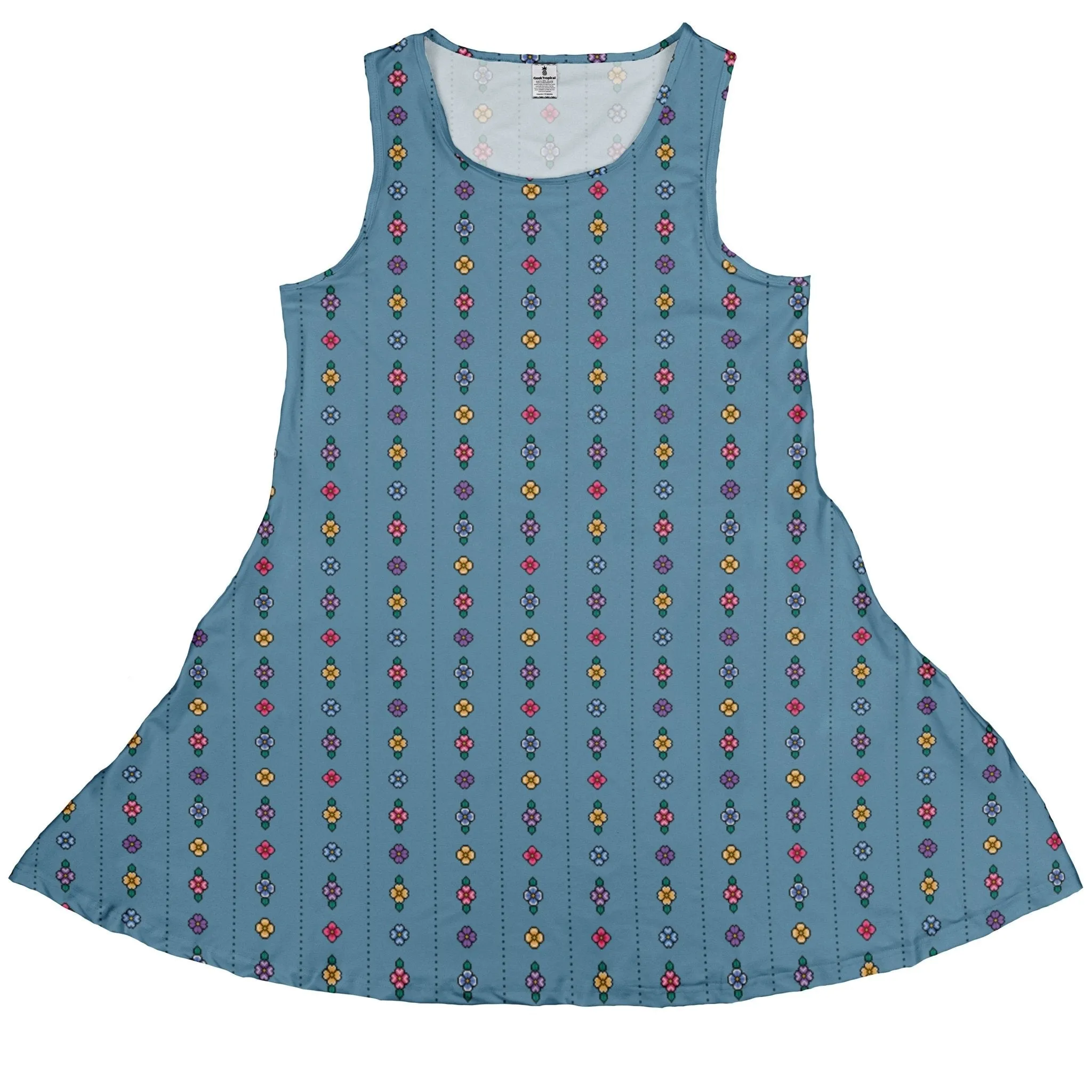 Arcade Pixel Flowers Dress