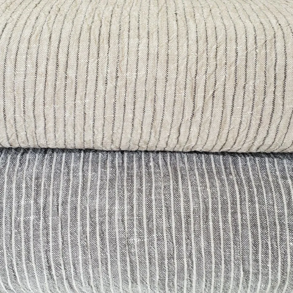 Athena linen stripe in Dove