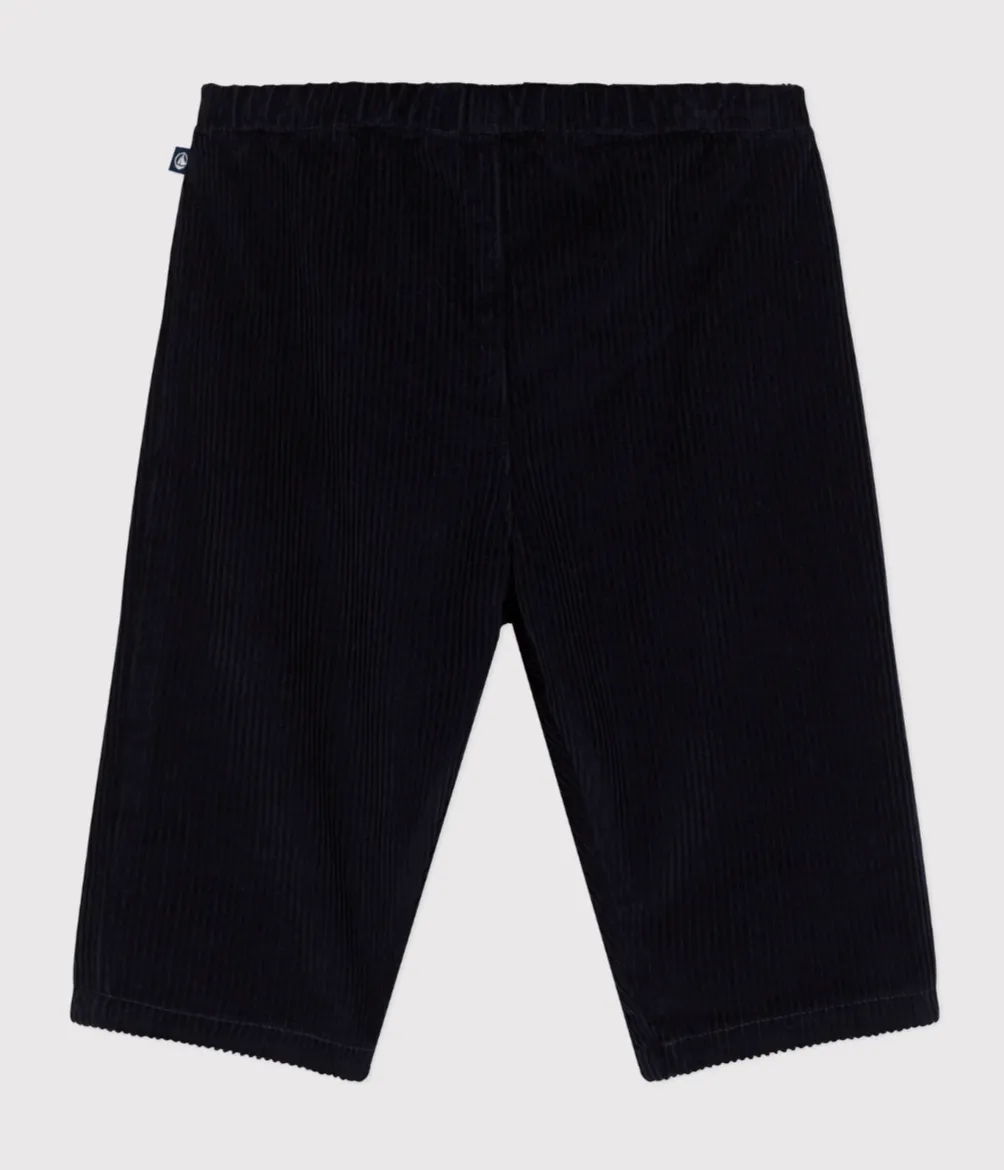 Baby Navy Corduroy Trousers - Petit Bateau FW24