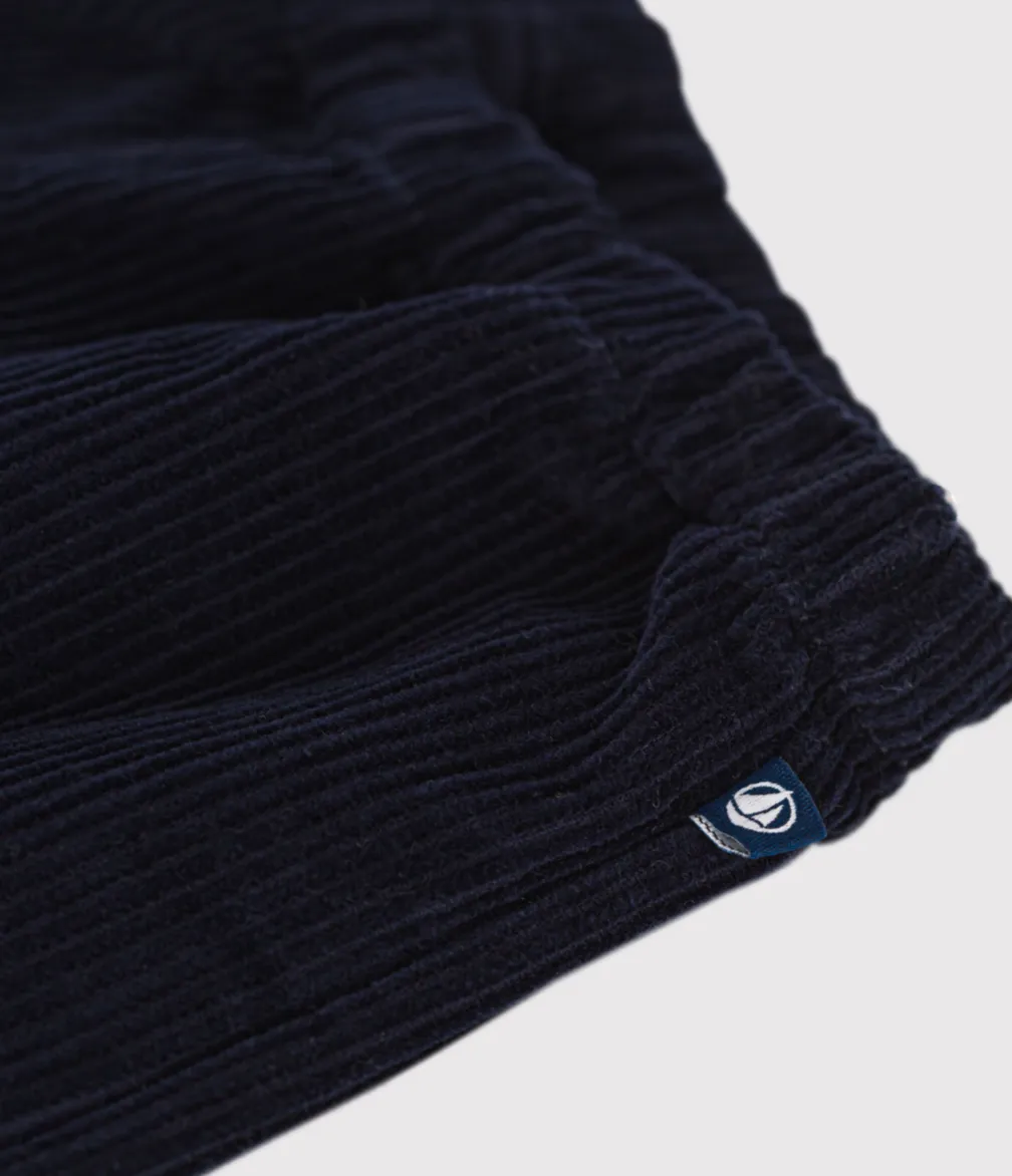 Baby Navy Corduroy Trousers - Petit Bateau FW24