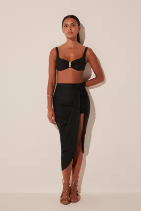 Bamboo Draped Midi Skirt E5042A1893