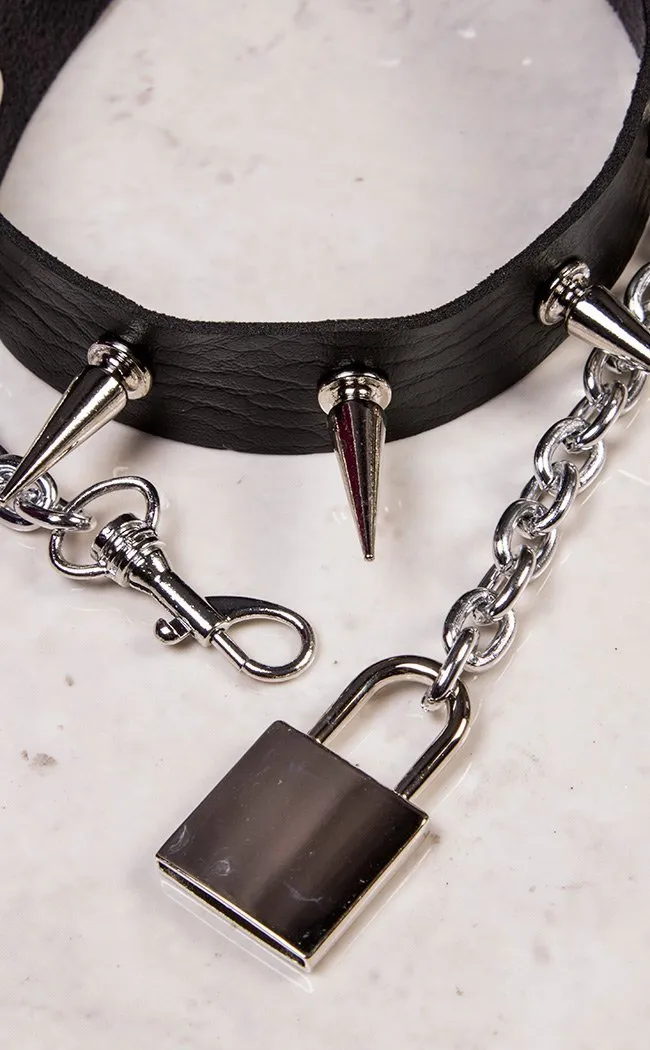 Be Your Dog Spiked Choker Necklace Set