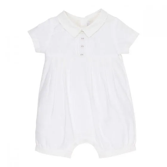 Bebe Boys Pleat Romper