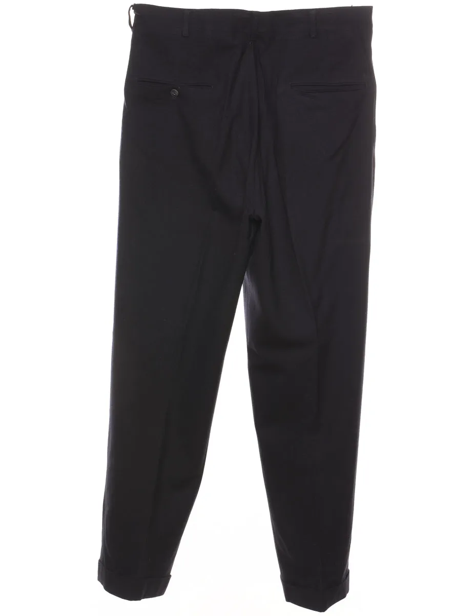 Black Tapered Trousers - W32 L30