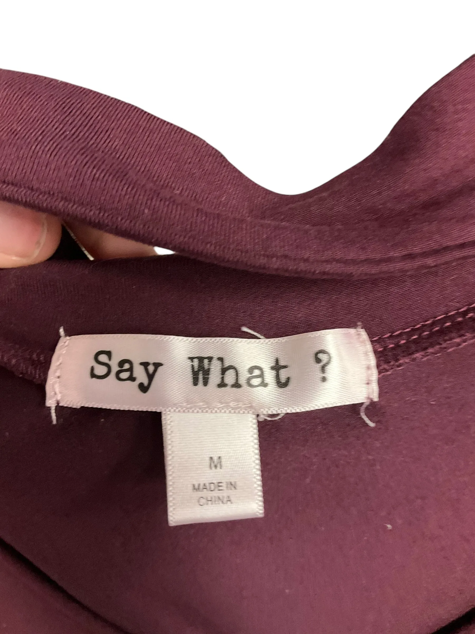 Bodysuit By Say What In Maroon, Size: M