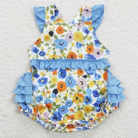 Boutique Infant Girls Romper Flower Print Cute Jumpsuits SR0824