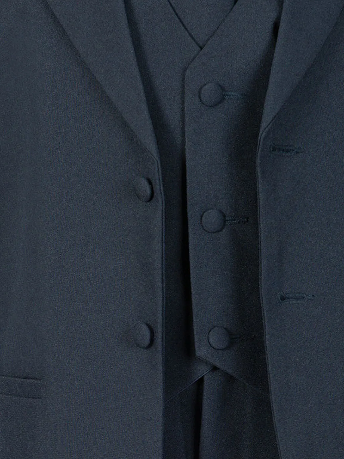 Boys Formal 5 Piece Suit with Shirt and Vest – Navy Blue - AH-BY013
