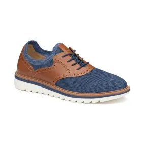 Braydon Knit Saddle - Navy Knit/Tan Full Grain