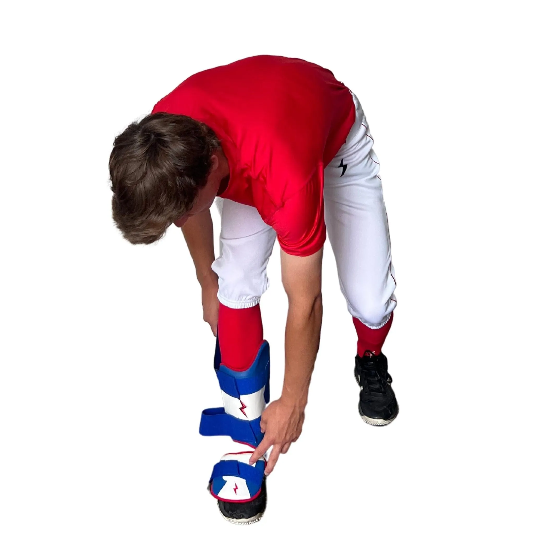 BRUCE BOLT Premium Pro Baseball Knicker - WHITE w/ Red