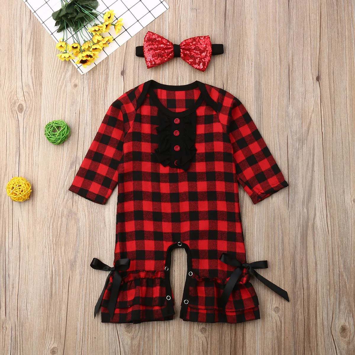Buffalo Plaid Romper