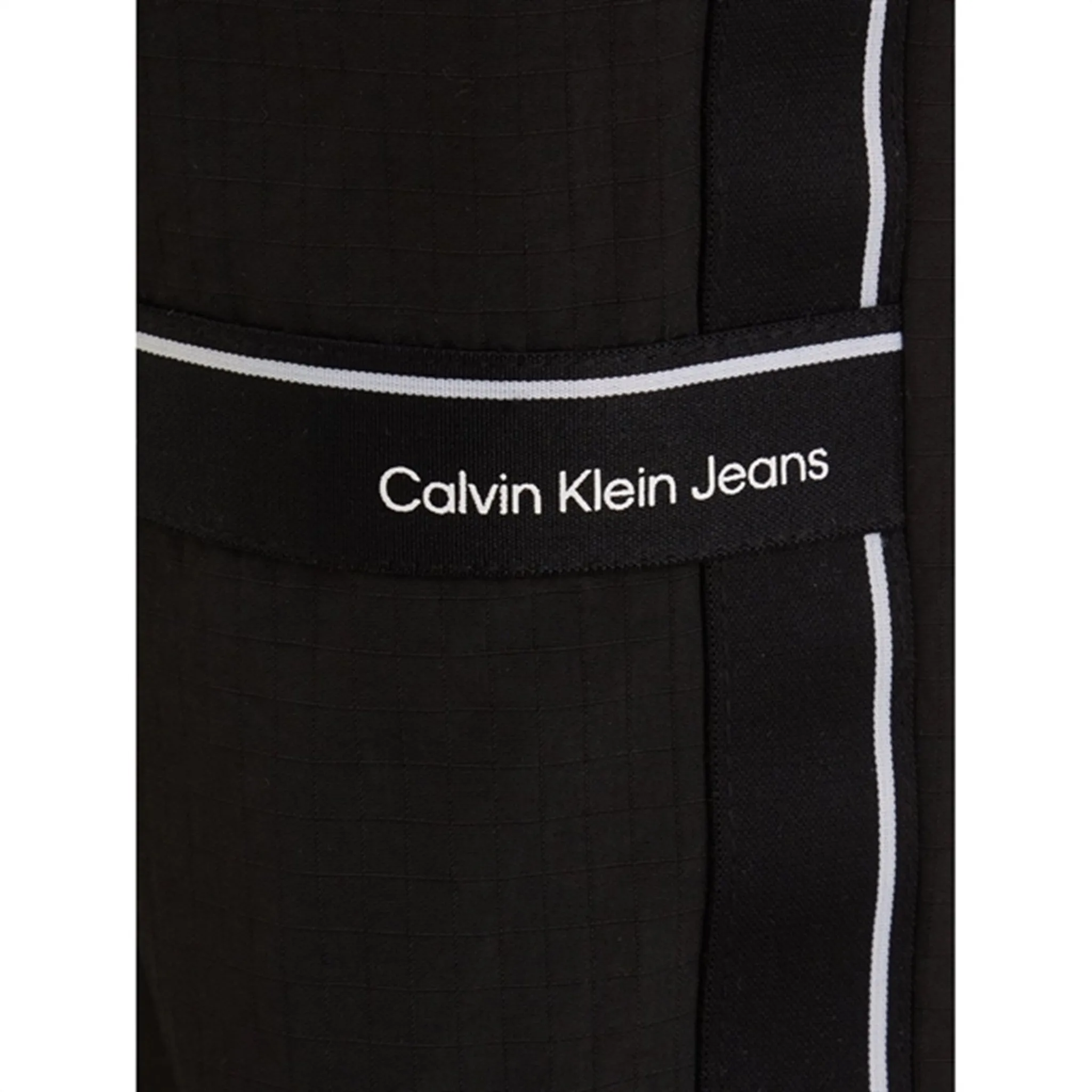Calvin Klein Ripstop Tape Straight Pants Ck Black