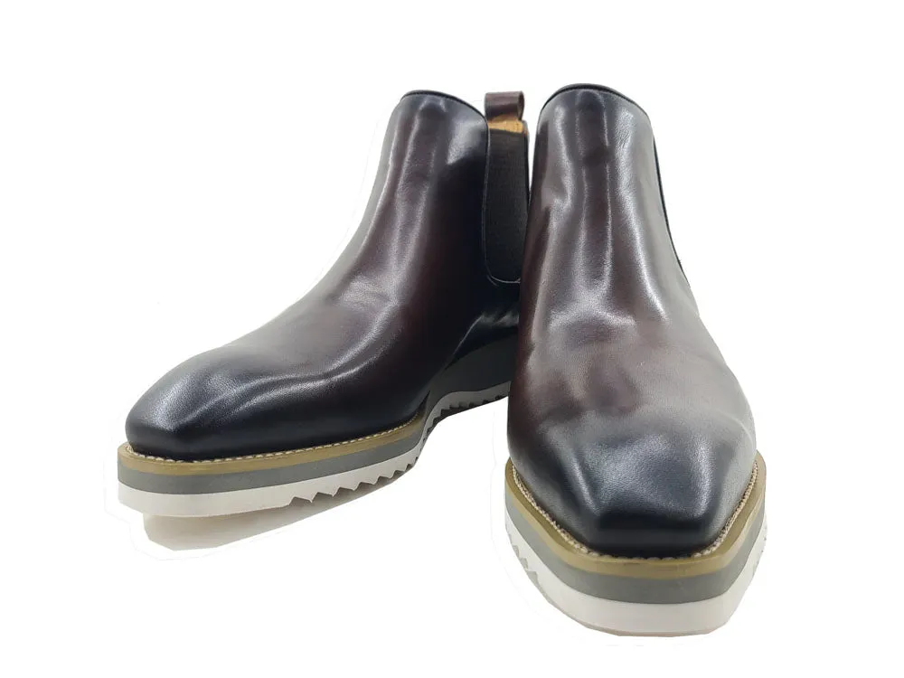 Carrucci Brown Pull On Men's Boots Casual Design genuine Leather