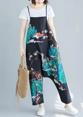 Casual Printed Wide-Leg Jumpsuit