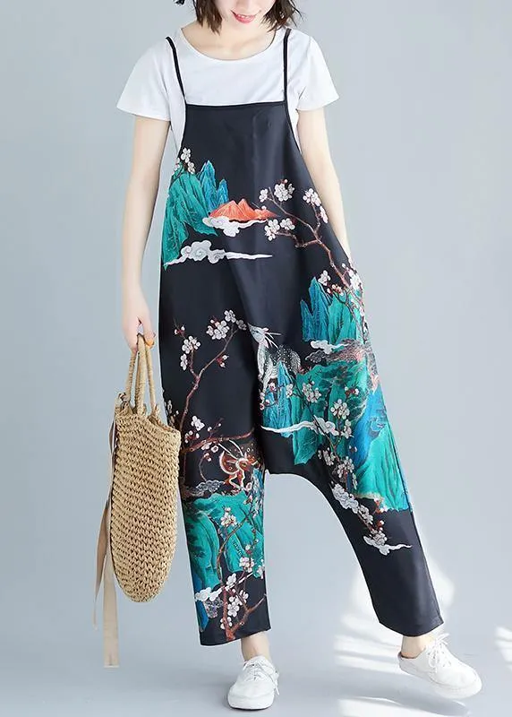 Casual Printed Wide-Leg Jumpsuit