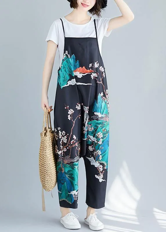 Casual Printed Wide-Leg Jumpsuit