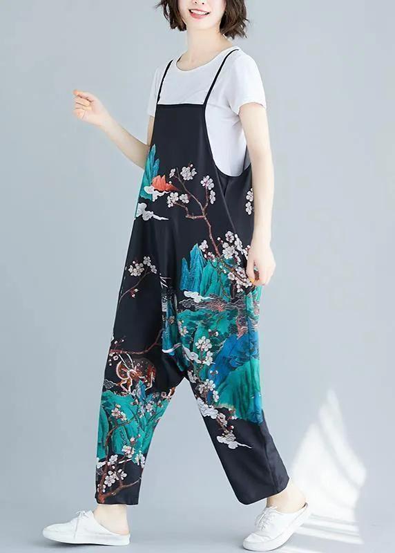Casual Printed Wide-Leg Jumpsuit