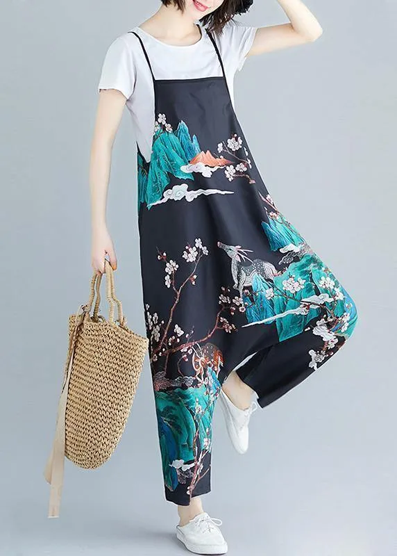 Casual Printed Wide-Leg Jumpsuit
