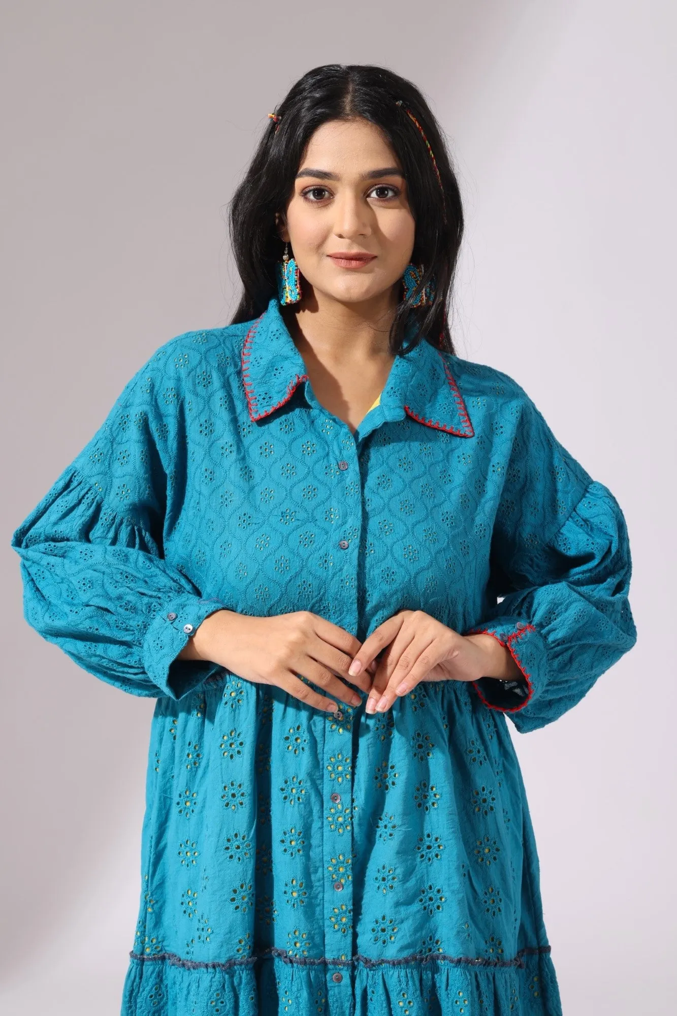 Celestial Grace Dress- French Blue