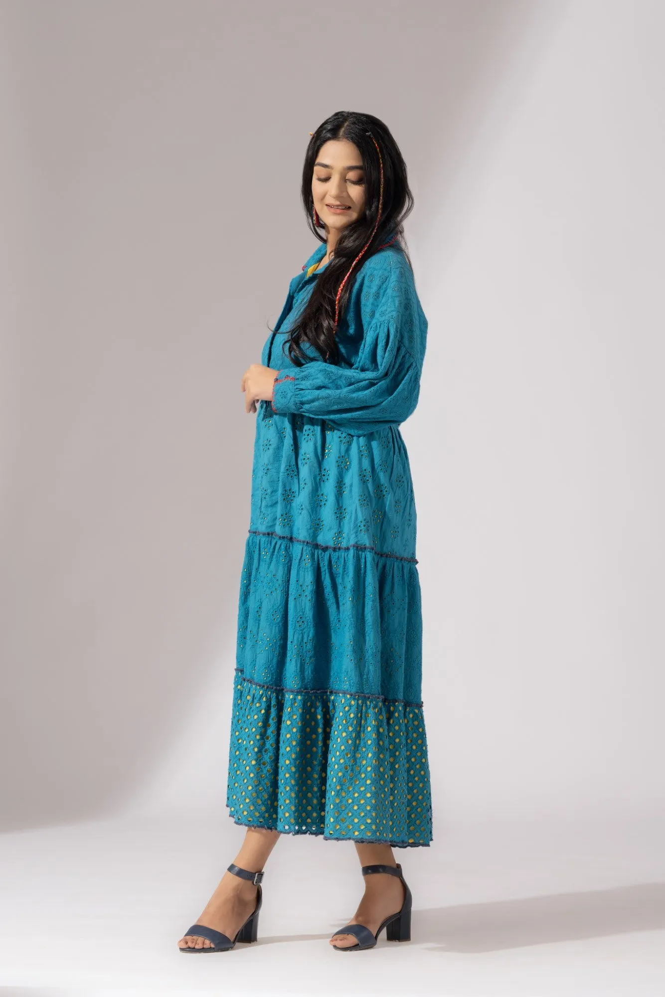 Celestial Grace Dress- French Blue