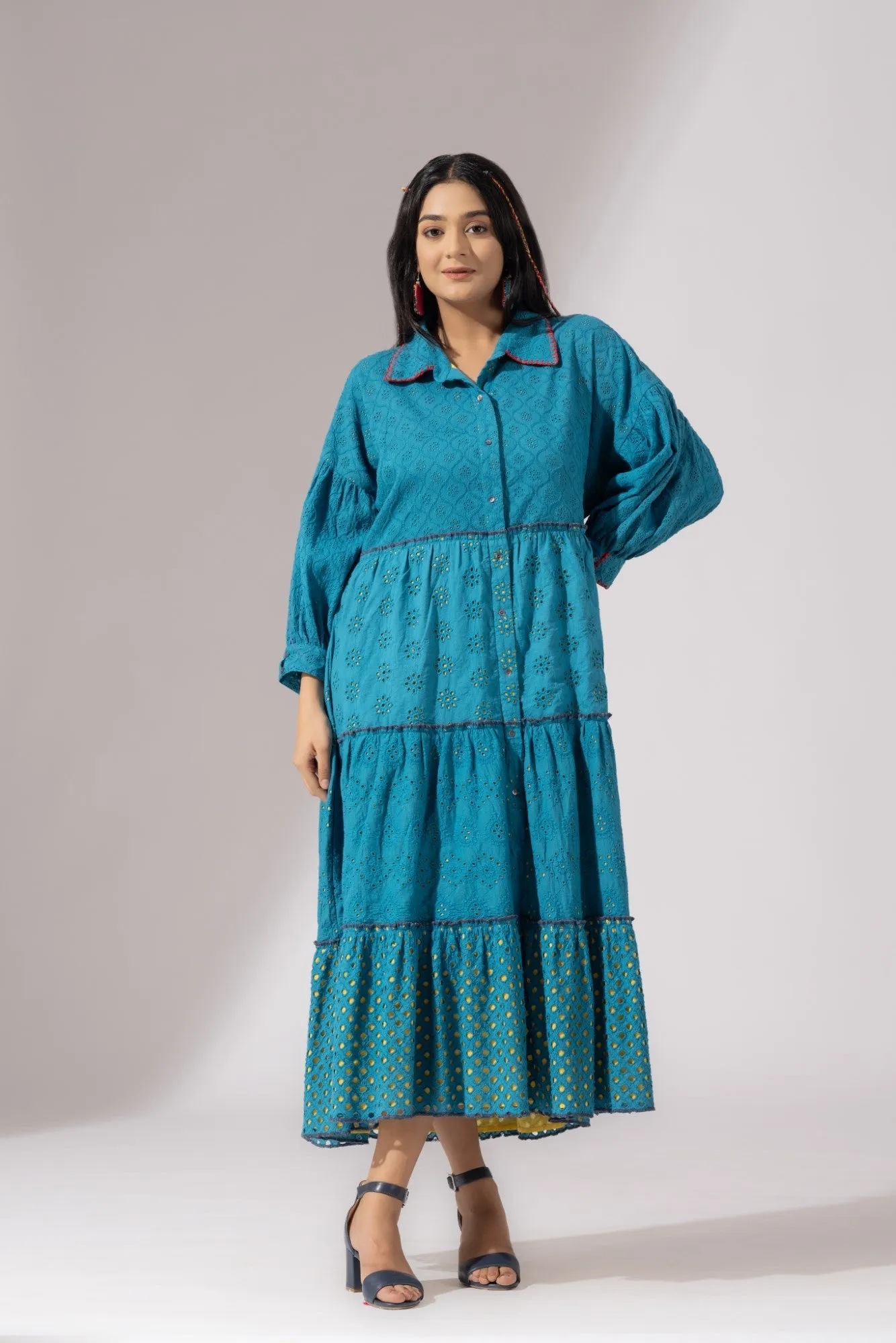 Celestial Grace Dress- French Blue