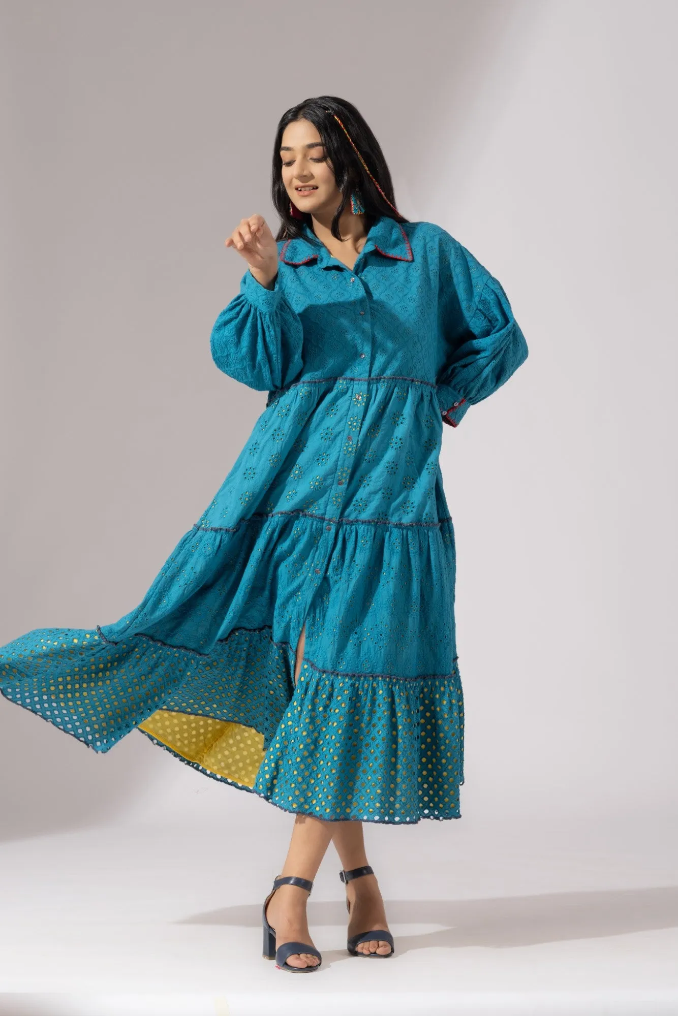 Celestial Grace Dress- French Blue