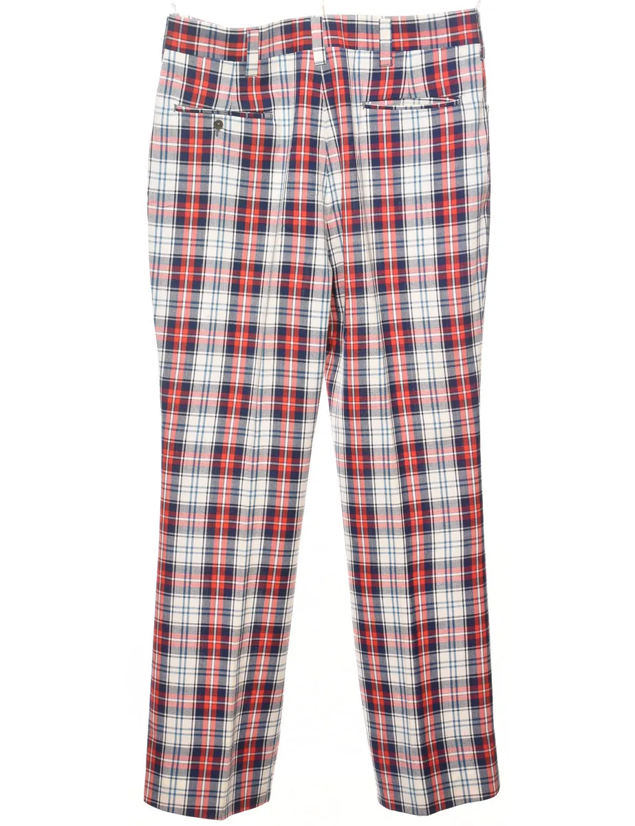 Checked Pattern Trousers - W35 L31